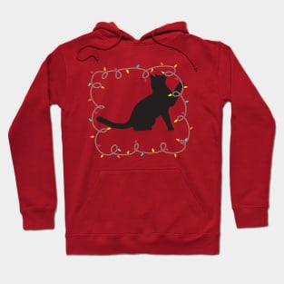 Christmas Lights Kitty Hoodie